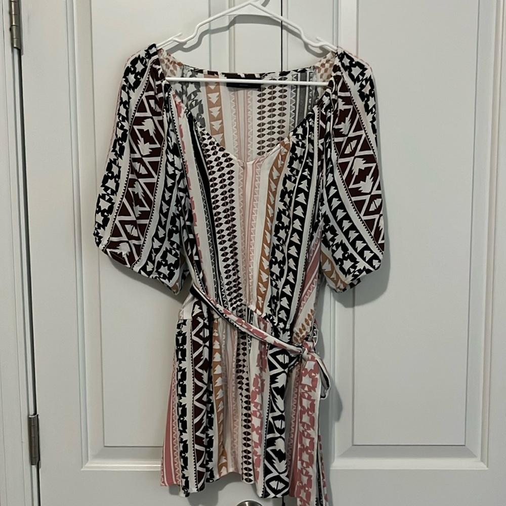 Lane Bryant tie waist blouse